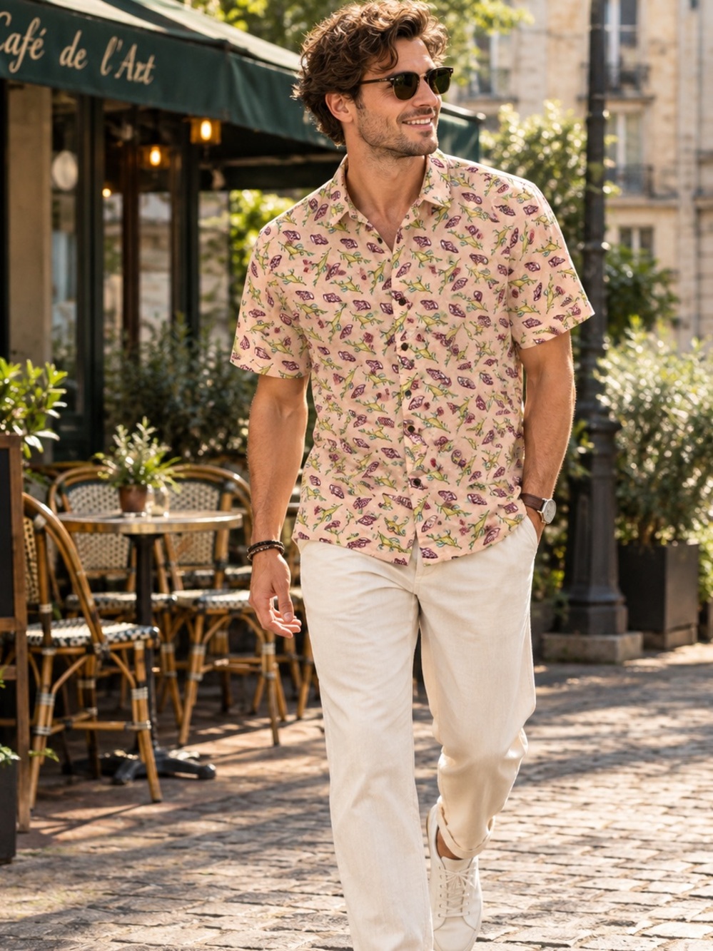 Scotch & Soda Amsterdam Couture
AOP Marine Life Short-Sleeve Button-Up Large